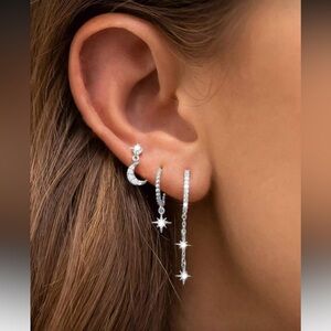 Star and Moon Earrings M1439